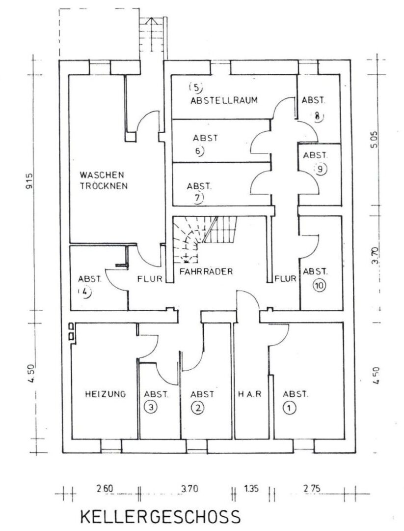 Grundriss Kellergeschoss