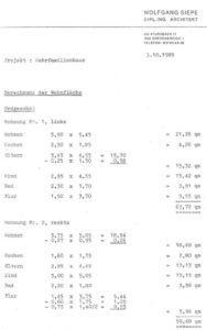 Wohnflächenberechnung